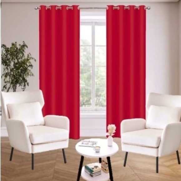 Navy Blue Grommet Full-Length Curtains Modern Accents 1 Panel - Picture 4 of 6